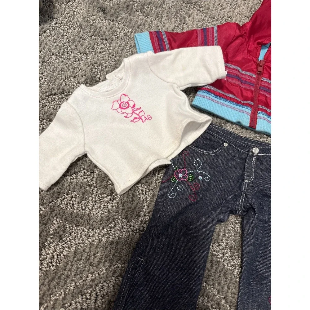 AMERICAN GIRL Doll Ready for Fun Outfit 2004 Jacket Jeans Top Panties